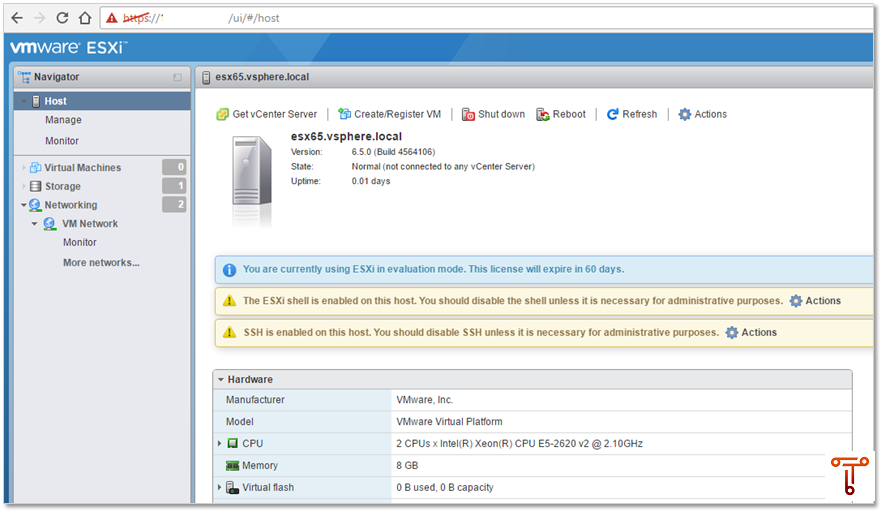 reconfigure vmware vsphere web client 6.5